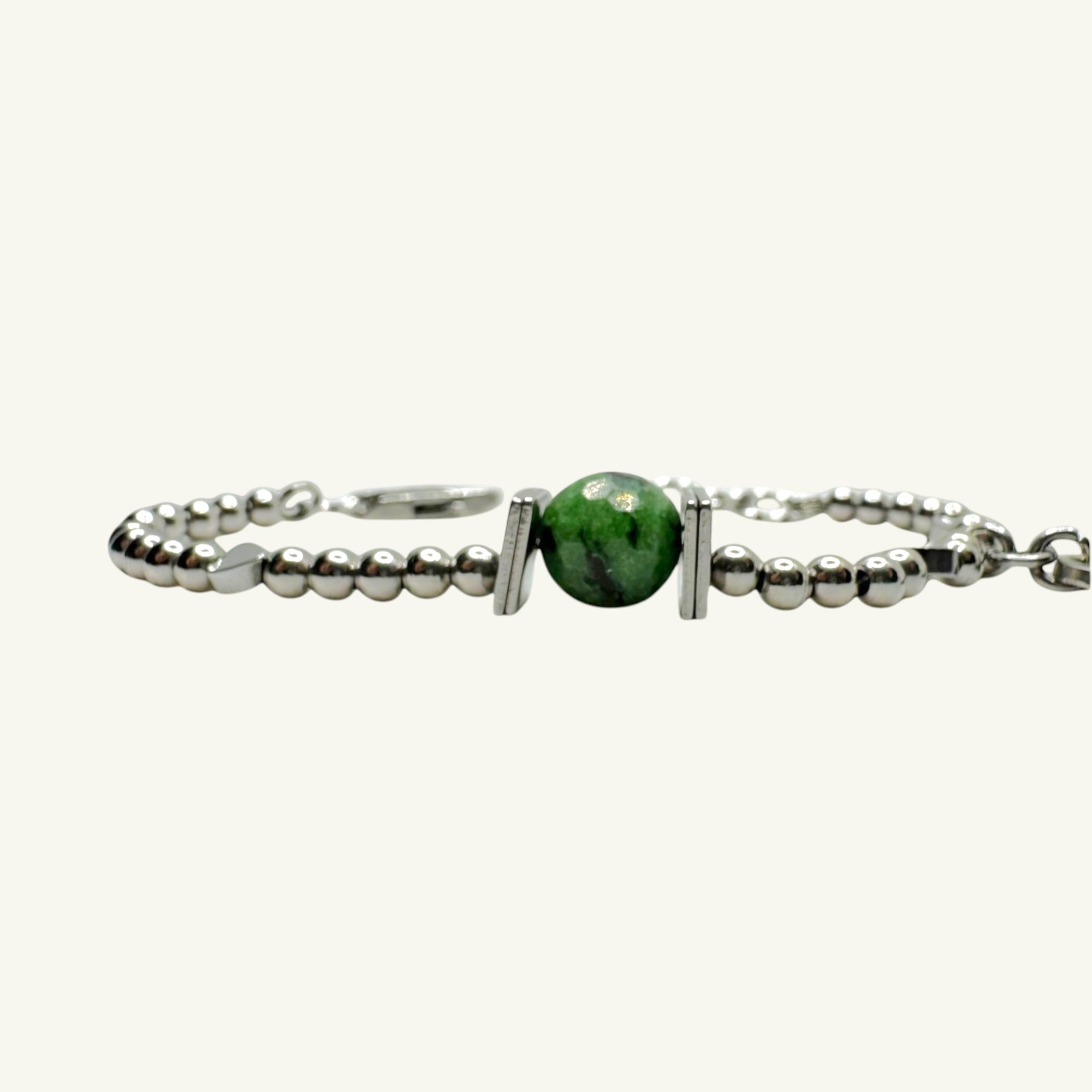 Bracciale ruby zoisite sfaccettato Sharifa Crystals